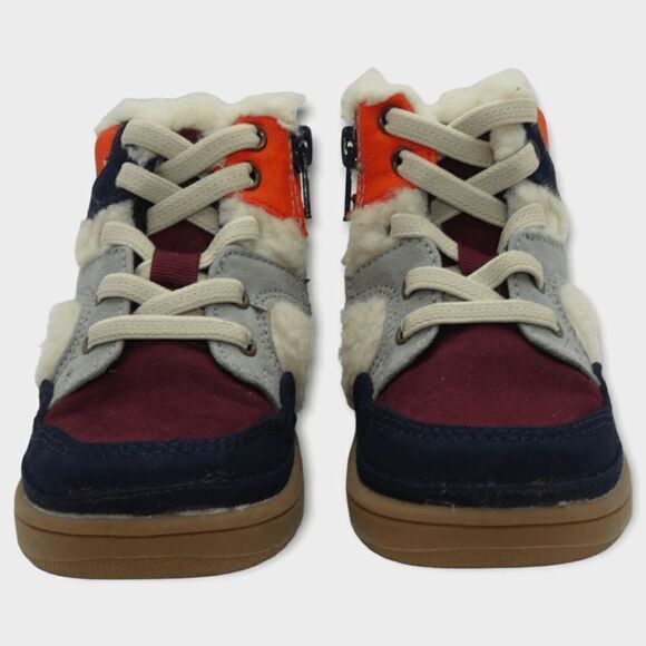 Gap Baby Sherpa Color Block High Top Sneakers Size 8 - Picture 4 of 8